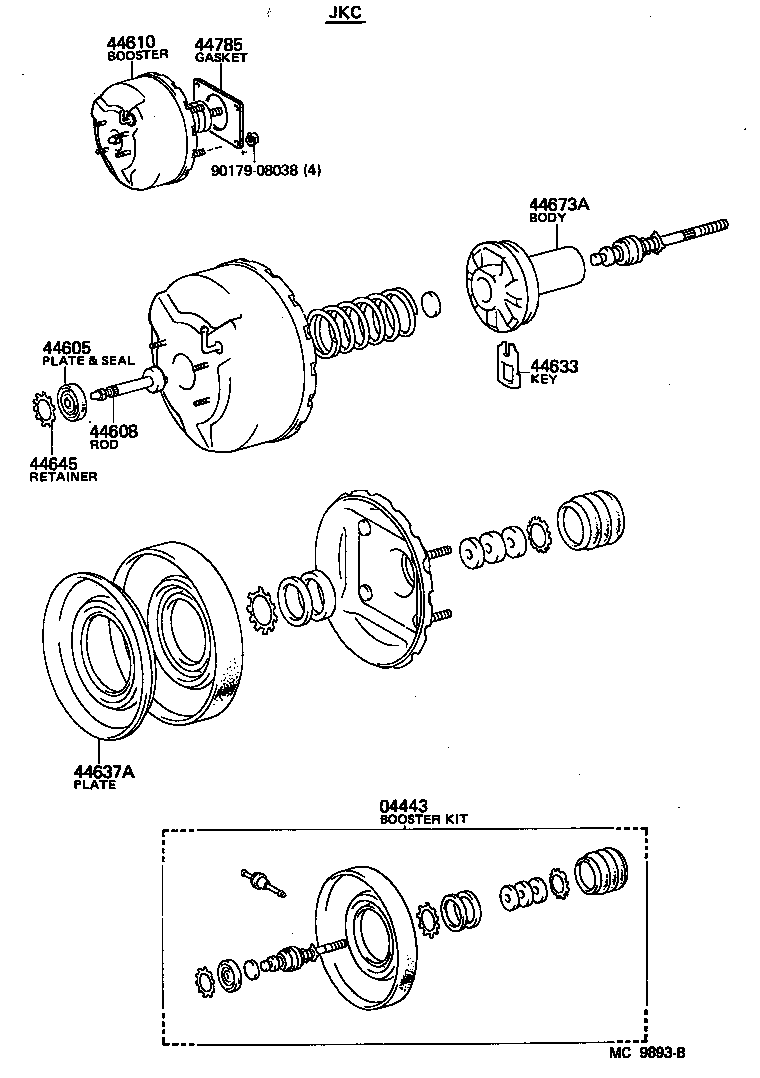 04443-24010 BOOSTER KIT, BRAKE product image