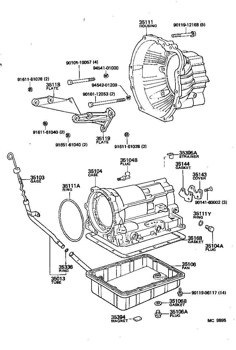 35103-12041 GAGE SUB-ASSY, TRANSMISSION OIL LEVEL product image