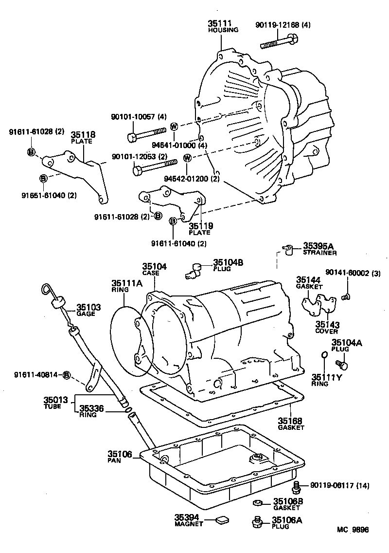 35103-12041 GAGE SUB-ASSY, TRANSMISSION OIL LEVEL product image
