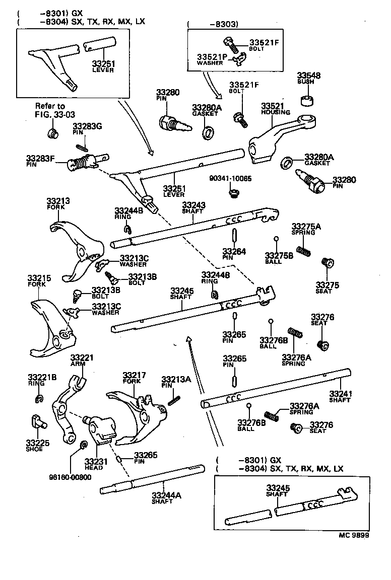 33521-22120 HOUSING, SHIFT LEVER product image