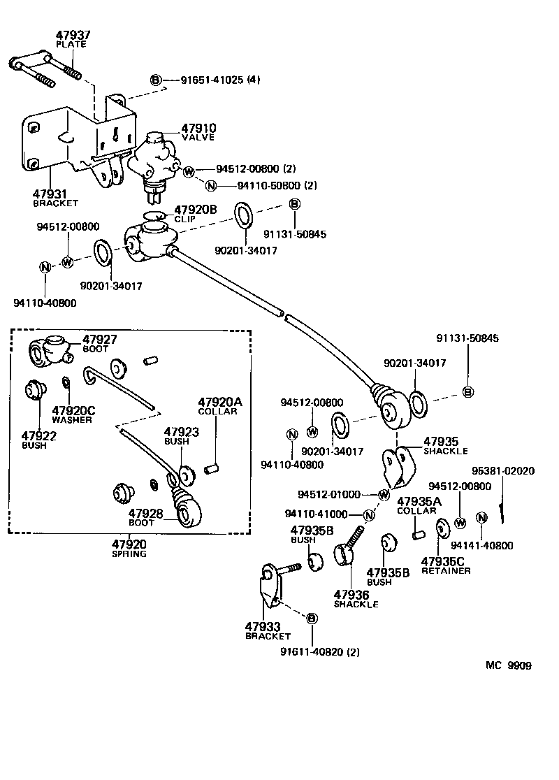 47311-55040 TUBE, FRONT BRAKE, NO.1 product image