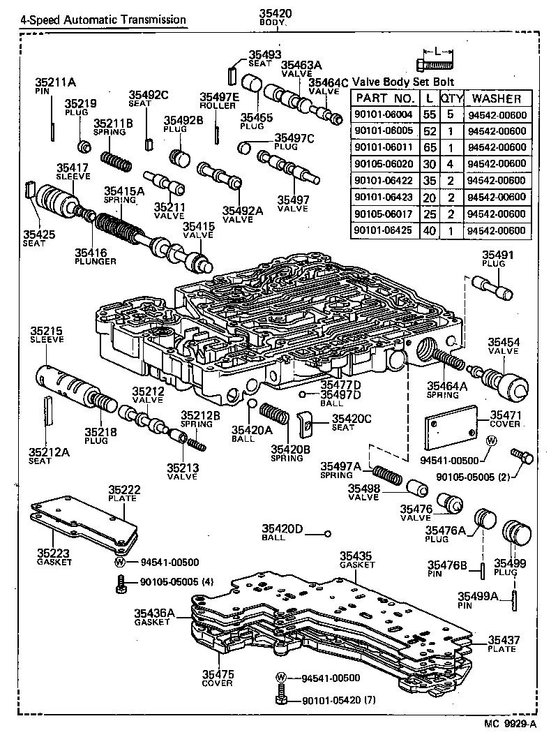 90501-32012 SPRING, COMPRESSION (FOR ACCUMULATOR PISTON NO.1) product image