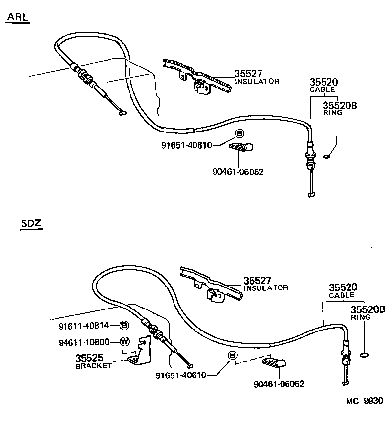 35523-24010 CLAMP, THROTTLE CABLE product image