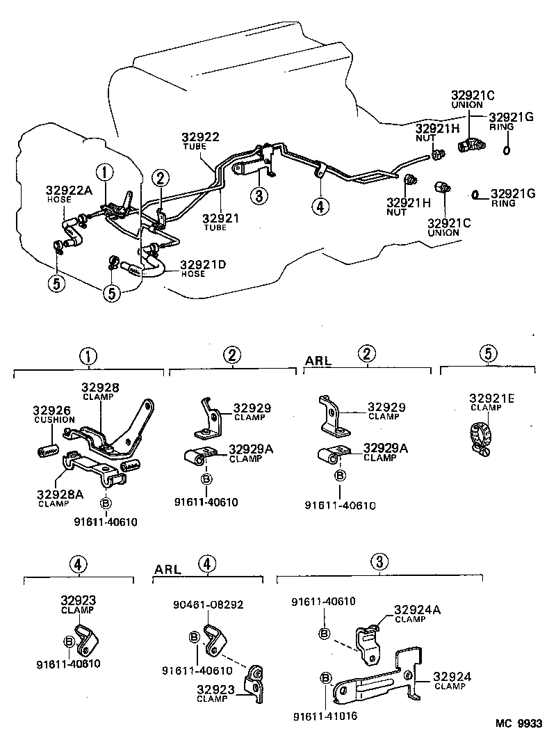 32926-22020 CUSHION, OIL COOLER TUBE(ATM) product image