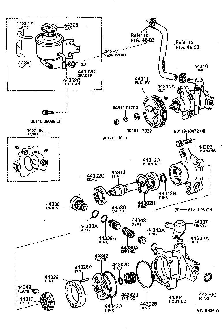 44303-22021 SHAFT SUB-ASSY, W/ROTOR product image