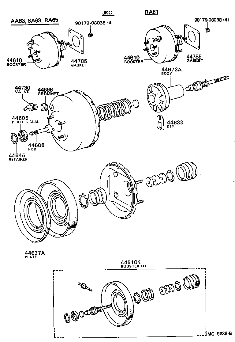 04443-14380 BOOSTER KIT, BRAKE product image