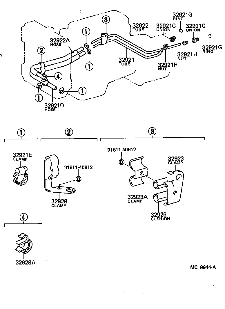 32921-14100 TUBE, OIL COOLER INLET, NO.1 product image