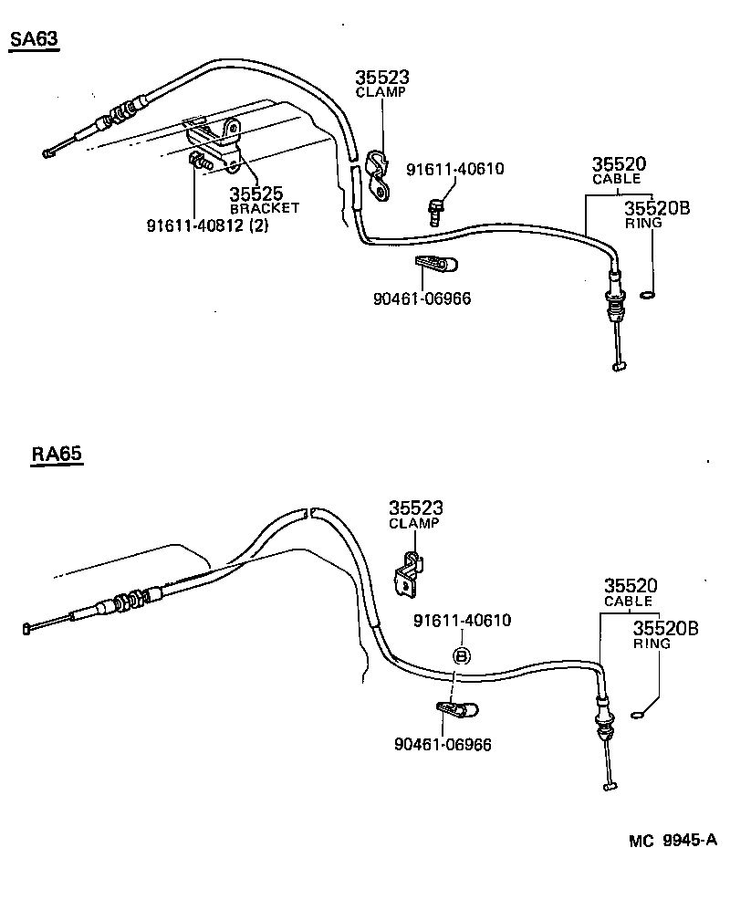 35523-24010 CLAMP, THROTTLE CABLE product image