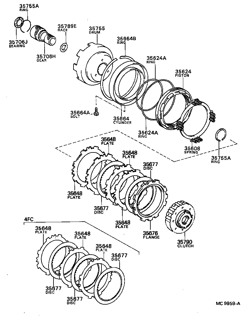 Toyota 35755-32010 DRUM, SUN GEAR INPUT