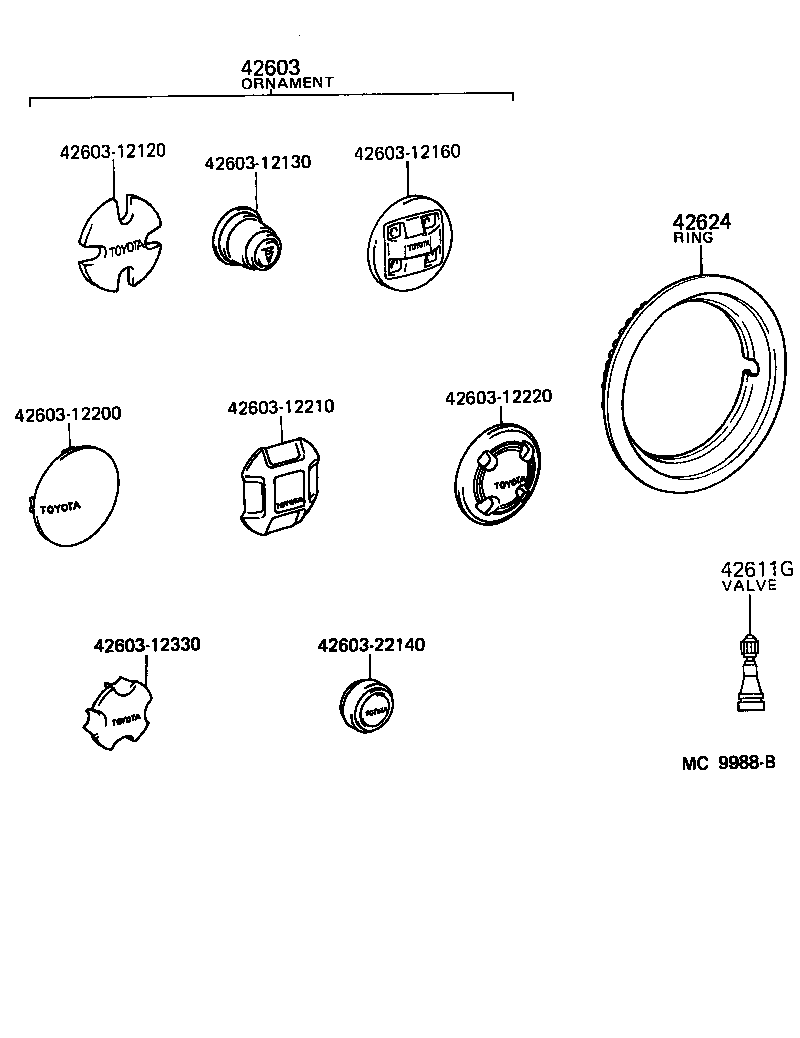 Toyota 90942-01050 NUT, HUB (FOR AXLE)