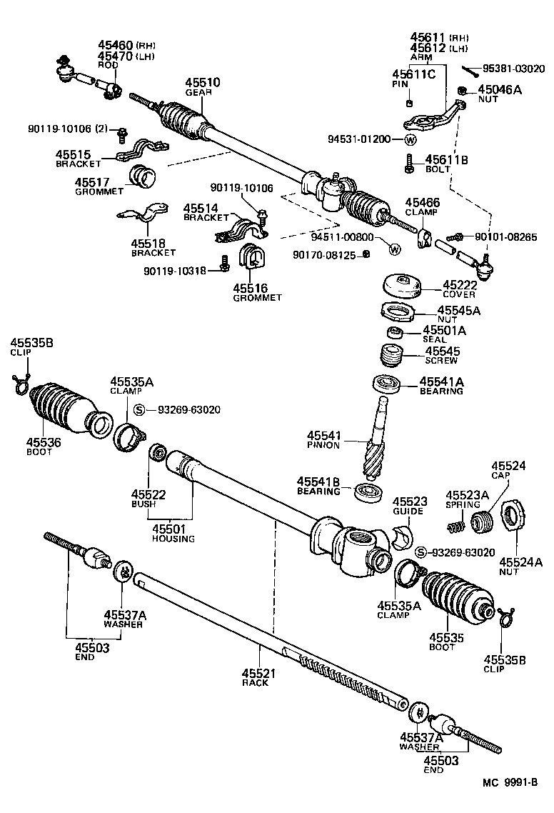 Toyota 44142-22010 NUT, LOCK