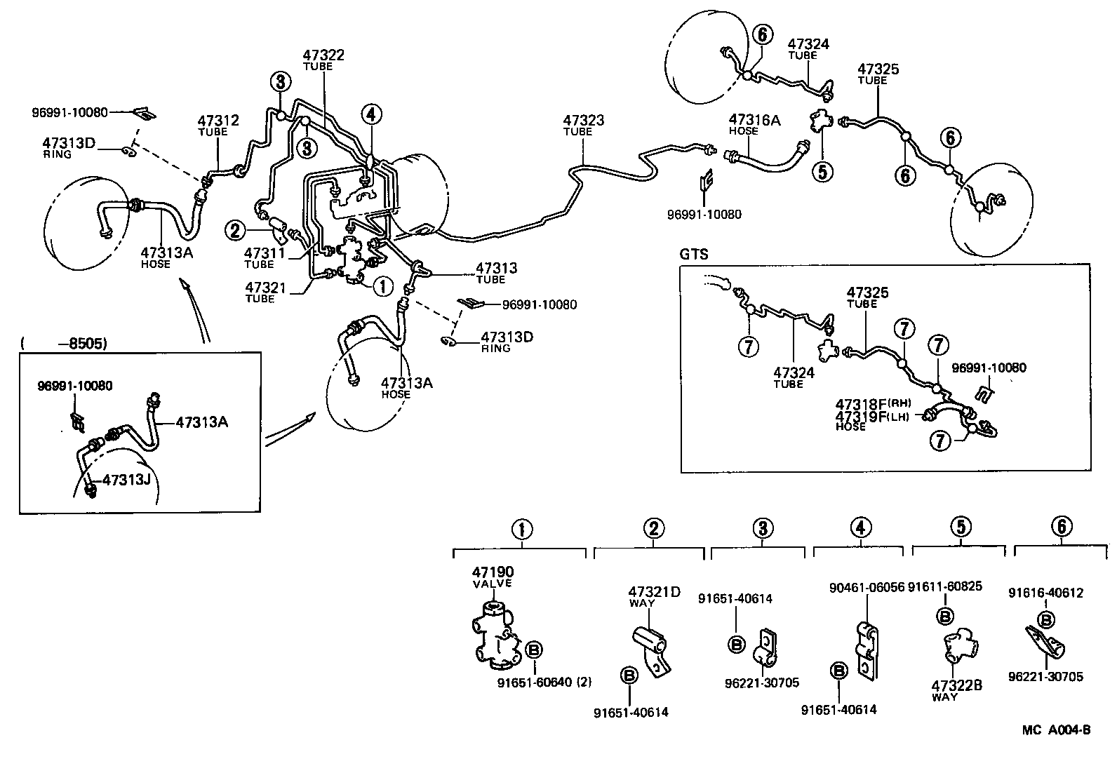 Toyota 47312-12170 TUBE, FRONT BRAKE, NO.1