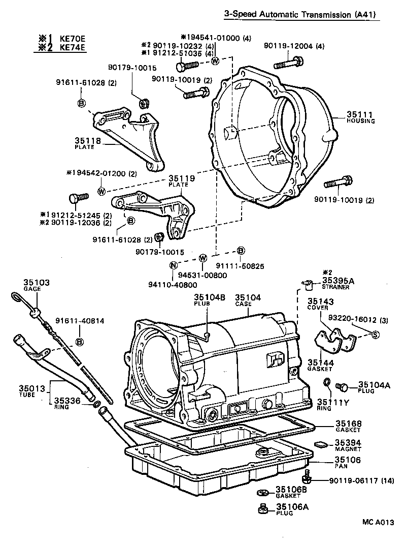 35104-12150 CASE SUB-ASSY, AUTOMATIC TRANSMISSION product image