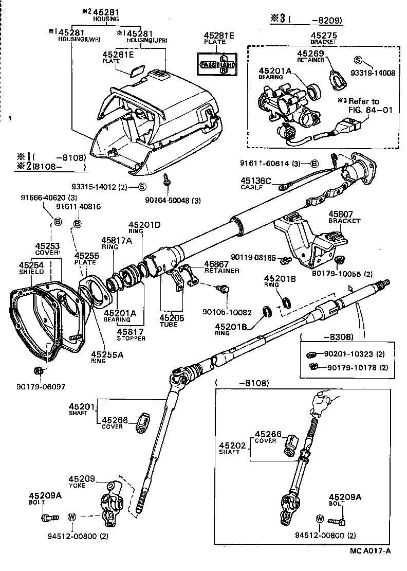 45201-12190 SHAFT SUB-ASSY, STEERING MAIN product image