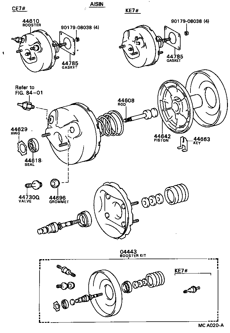 44610-12460 BOOSTER ASSY, BRAKE product image