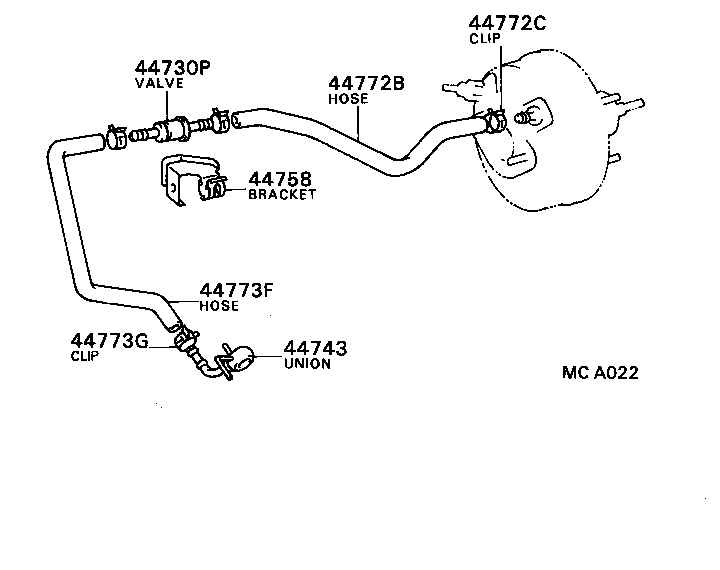 44610-12460 BOOSTER ASSY, BRAKE product image