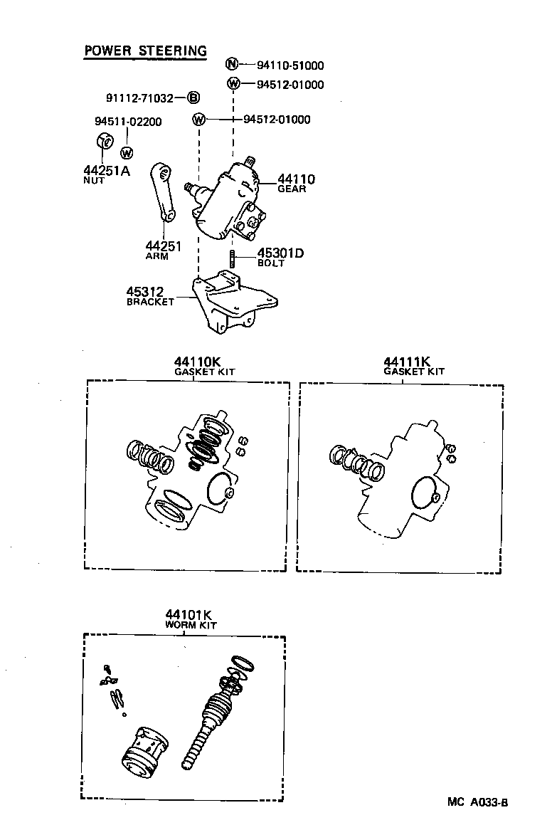 44107-25010 HOUSING SUB-ASSY, POWER STEERING GEAR product image