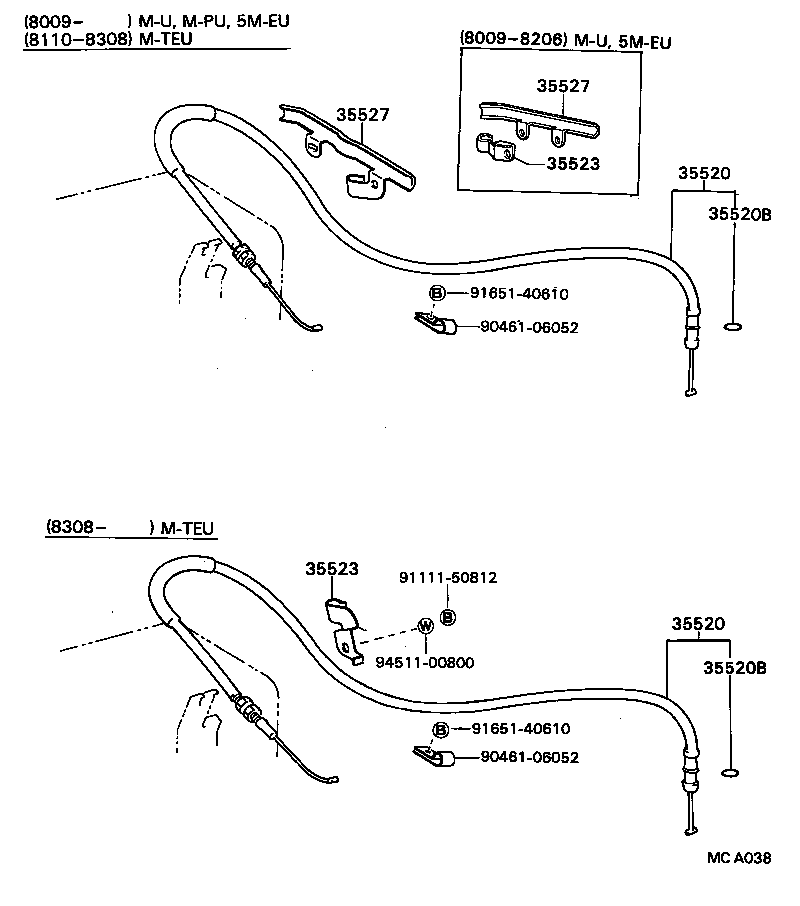 35520-30040 CABLE ASSY, THROTTLE product image