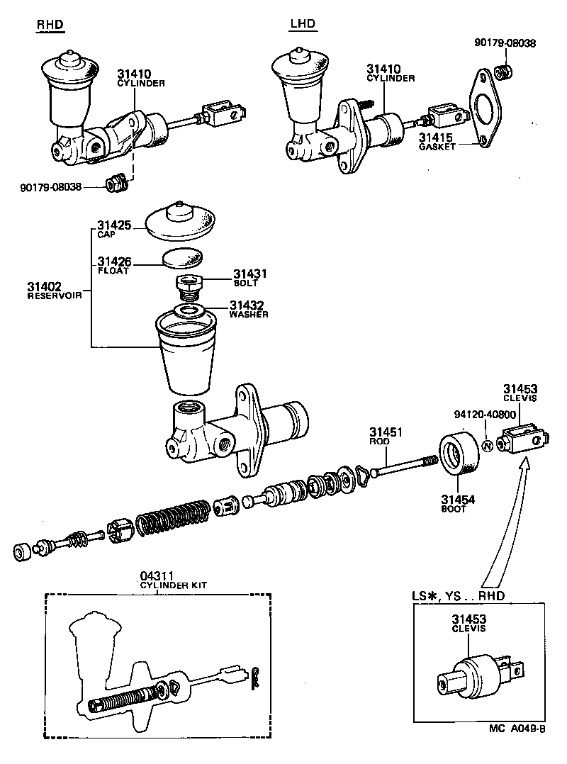 31402-30050 RESERVOIR SUB-ASSY, CLUTCH MASTER CYLINDER product image