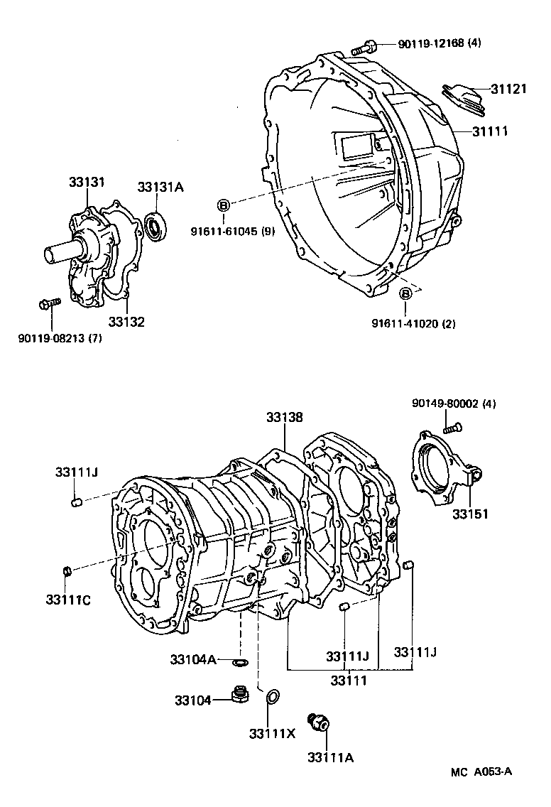33101-30063 CASE, MANUAL TRANSMISSION product image