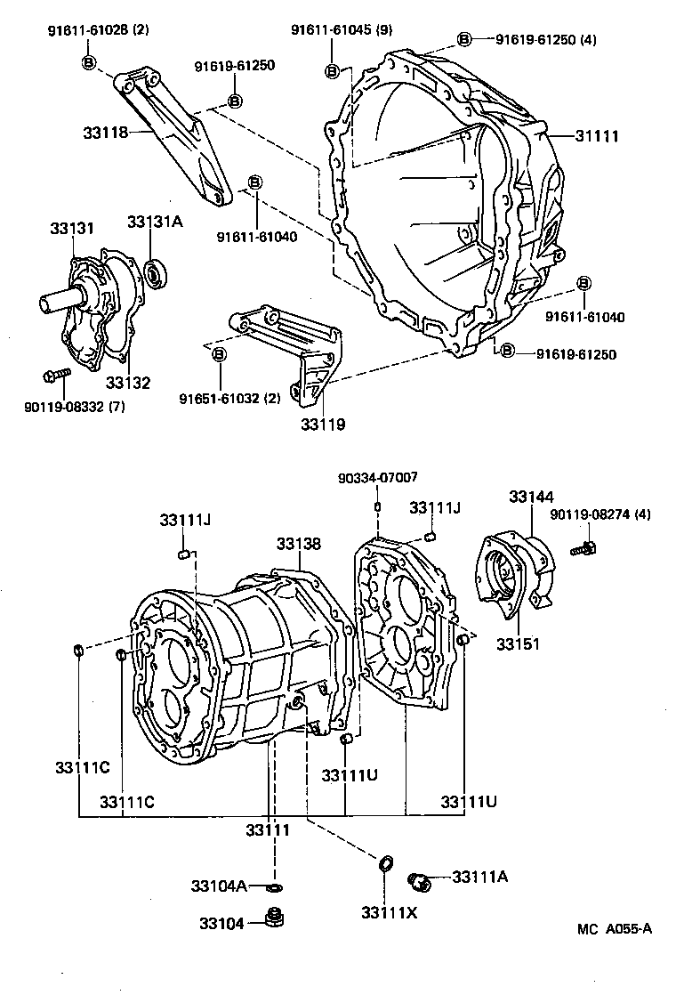 33101-30063 CASE, MANUAL TRANSMISSION product image