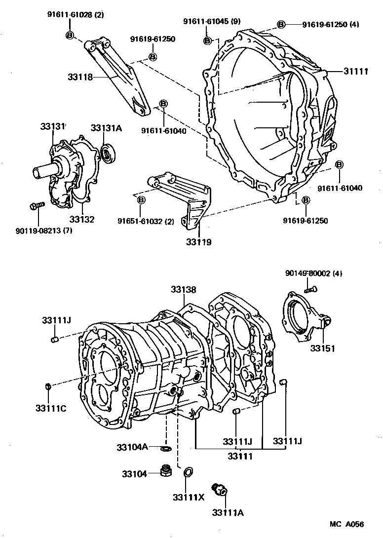 33101-30063 CASE, MANUAL TRANSMISSION product image