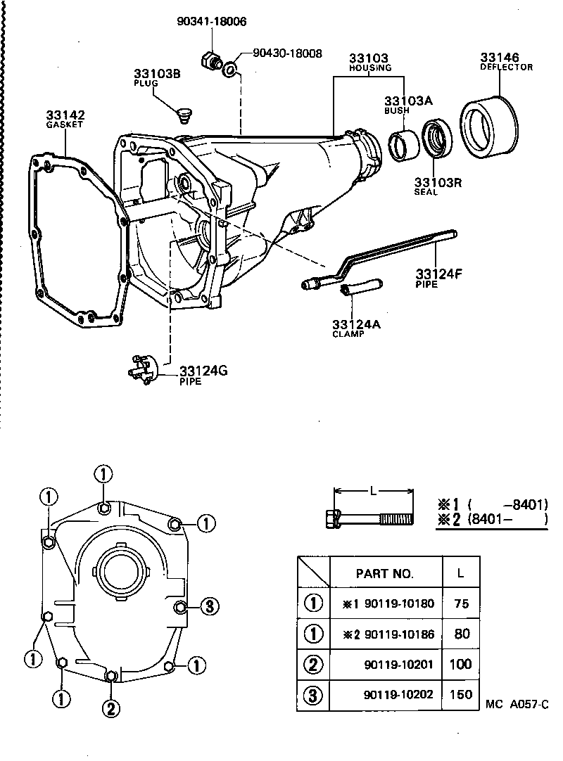 33124-30080 PIPE, OIL RECEIVER, NO.2(FOR EXTENSION HOUSING) product image