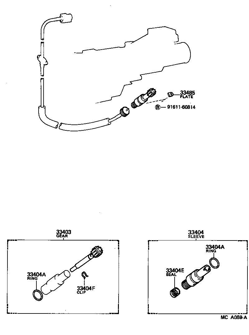 33403-39065 GEAR SUB-ASSY, SPEEDOMETER DRIVEN (MTM) product image