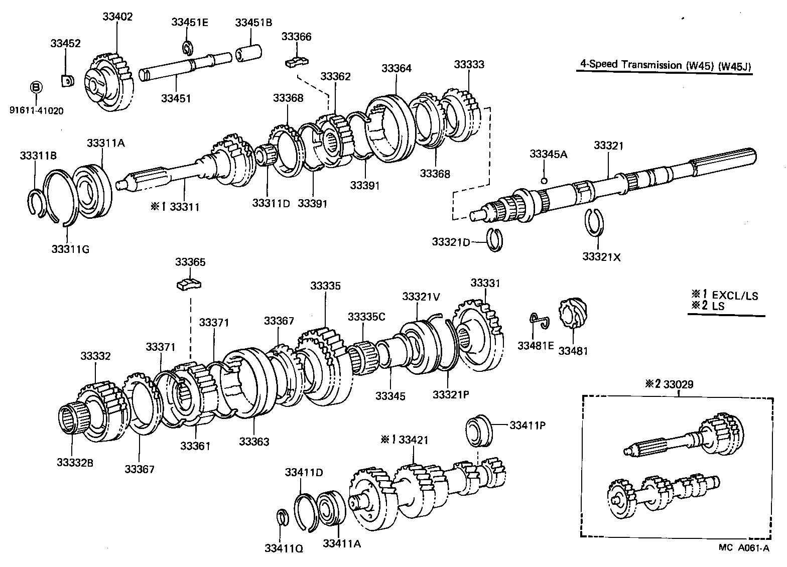 33391-22020 SPRING, SYNCHROMESH SHIFTING KEY, NO.1 product image