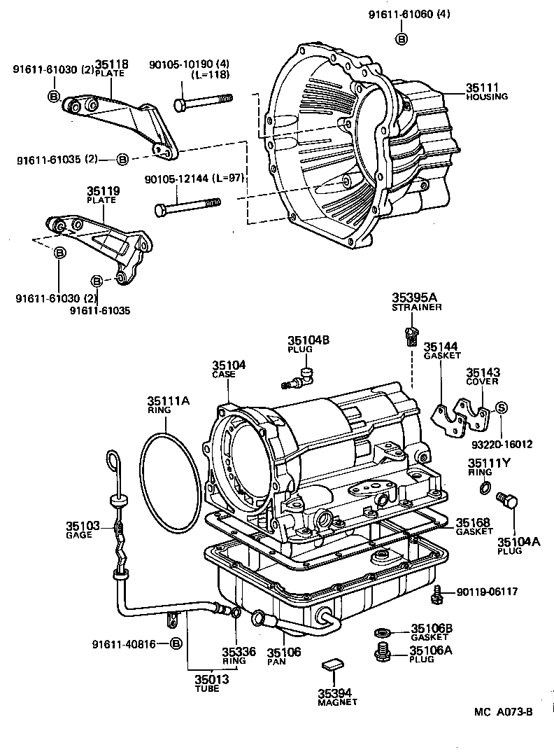 35013-30160 TUBE SUB-ASSY, TRANSMISSION OIL FILLER product image