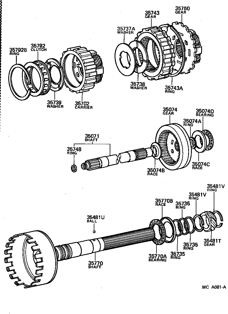 35075-30010 GEAR SUB-ASSY, FRONT PLANETARY RING product image