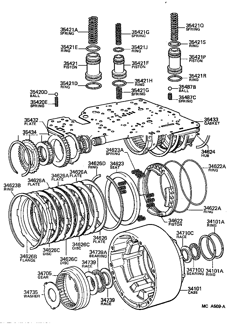 90501-18062 SPRING, COMPRESSION (FOR ACCUMULATOR PISTON NO.2) product image