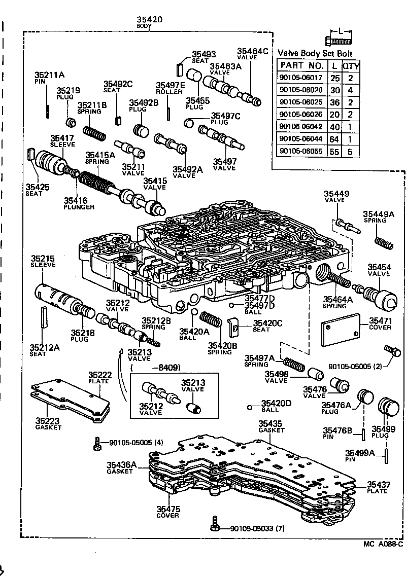 35432-30172 PLATE, VALVE BODY, NO.1 product image