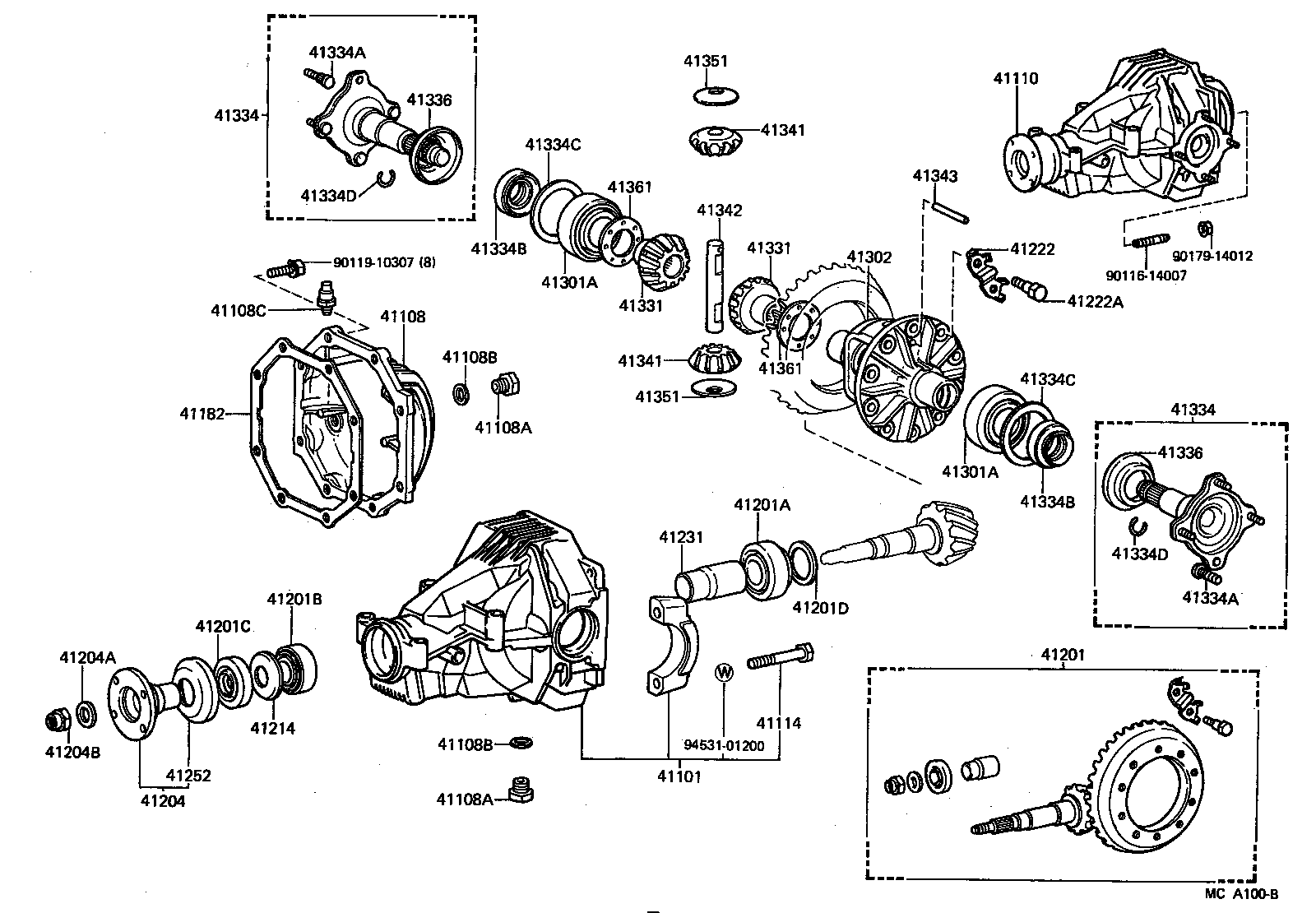 41201-39725 FINAL GEAR KIT, DIFFERENTIAL, REAR product image