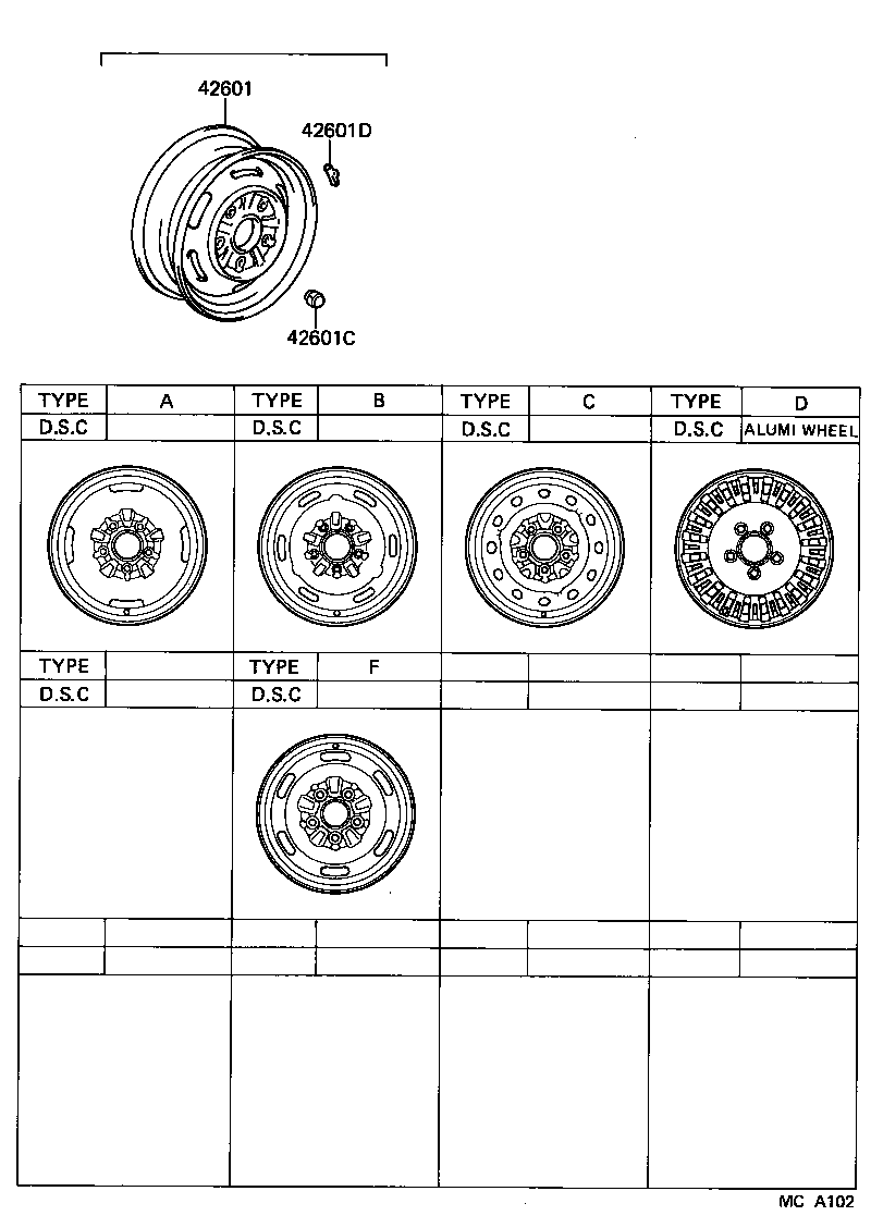 42605-30130 TIRE TUBE SET OR TUBELESS TIRE product image
