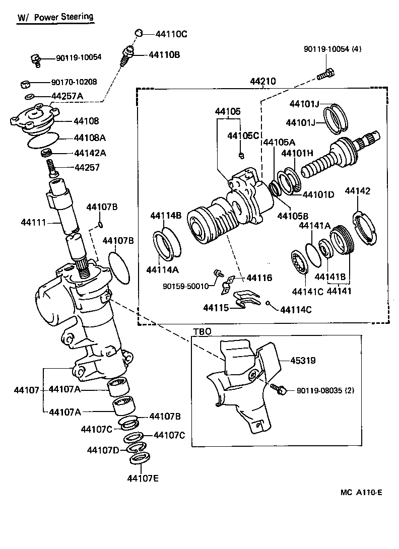 44110-30170 GEAR ASSY, POWER STEERING product image