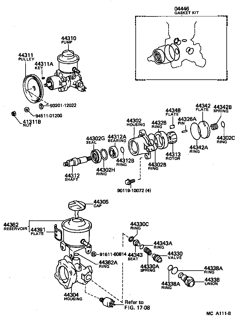 44306-30110 RESERVOIR, OIL(FOR VANE PUMP) product image