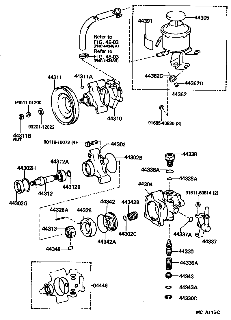 44306-30110 RESERVOIR, OIL(FOR VANE PUMP) product image