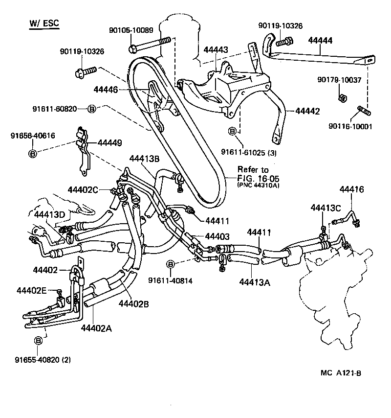 44350-20040 PULLEY ASSY, POWER STEERING IDLE product image