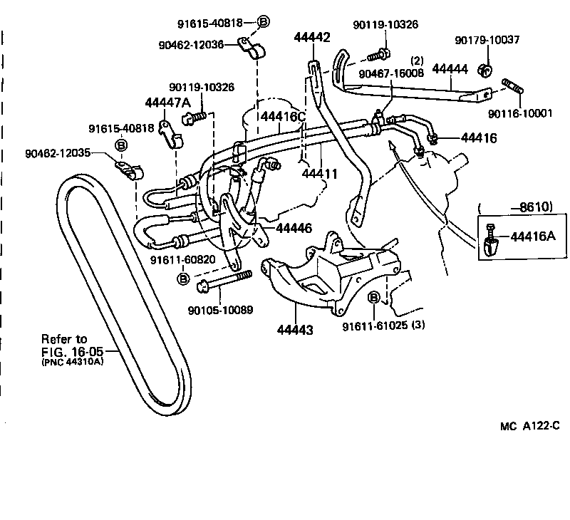 44350-20040 PULLEY ASSY, POWER STEERING IDLE product image