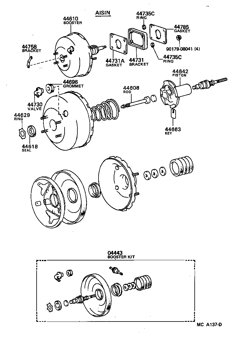44735-30010 RING, BOOSTER BRACKET STOPPER product image