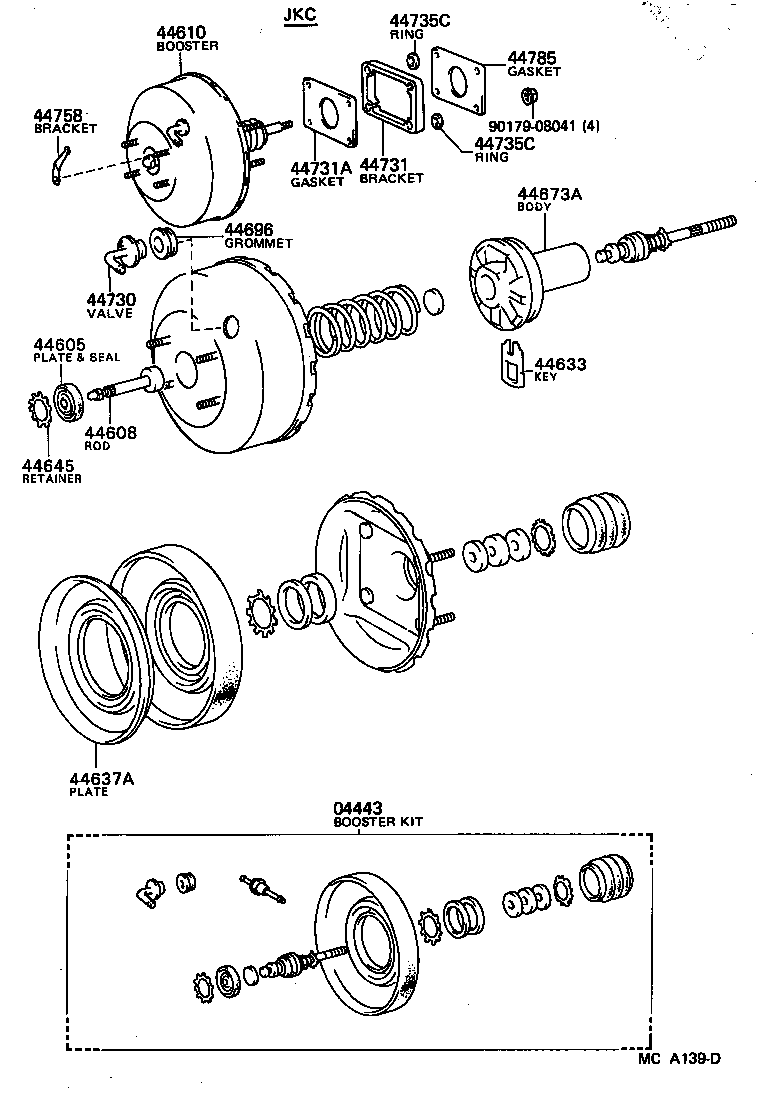 44735-30010 RING, BOOSTER BRACKET STOPPER product image
