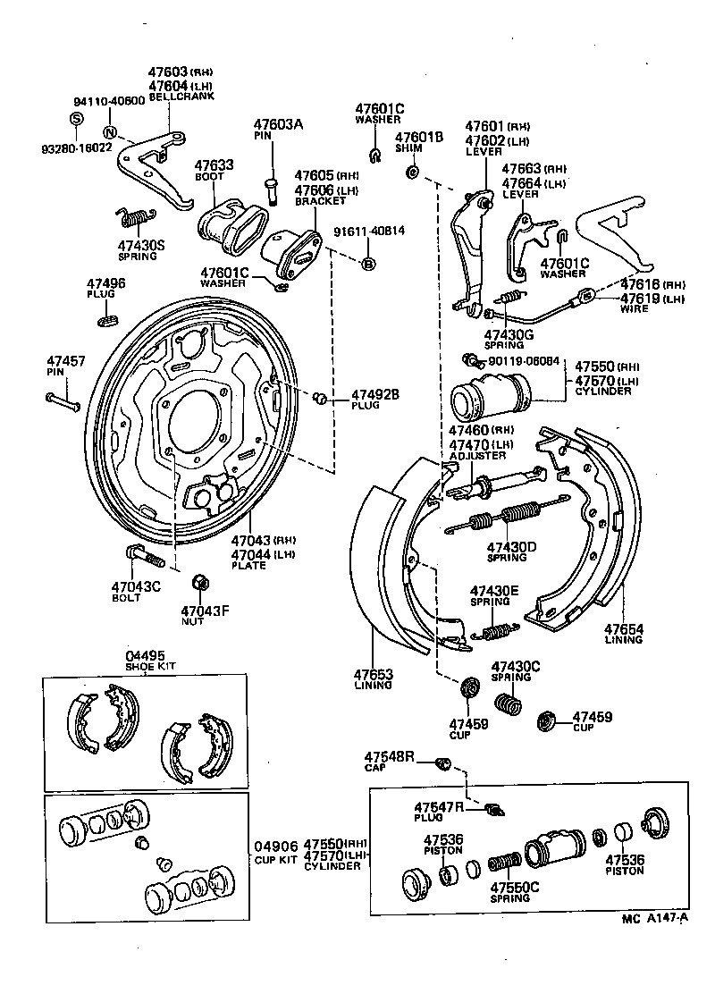 47044-30120 PLATE SUB-ASSY, BRAKE BACKING, REAR LH product image