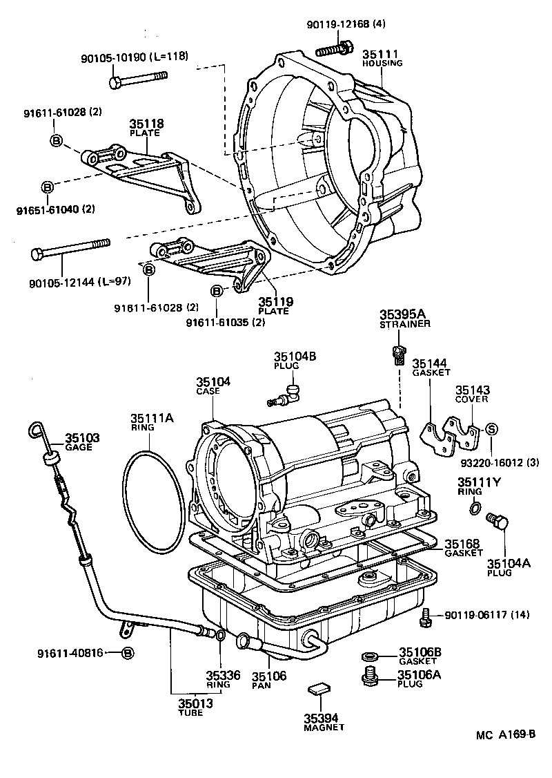 35013-30160 TUBE SUB-ASSY, TRANSMISSION OIL FILLER product image