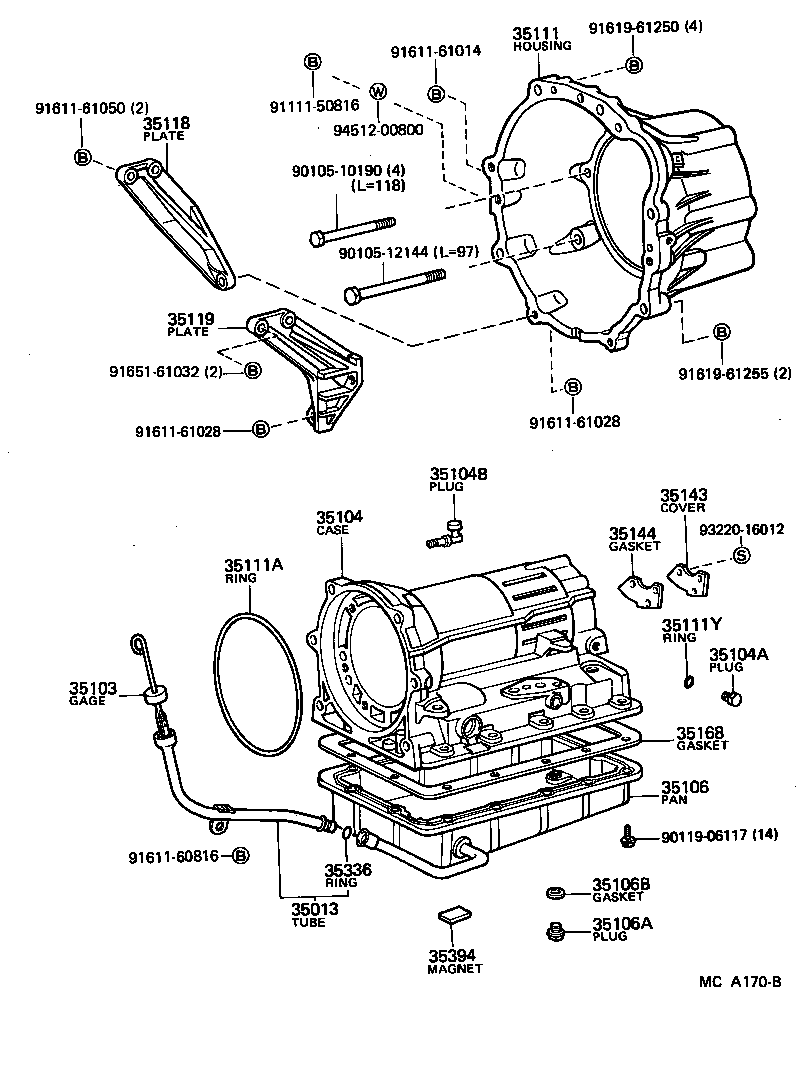 35013-30160 TUBE SUB-ASSY, TRANSMISSION OIL FILLER product image