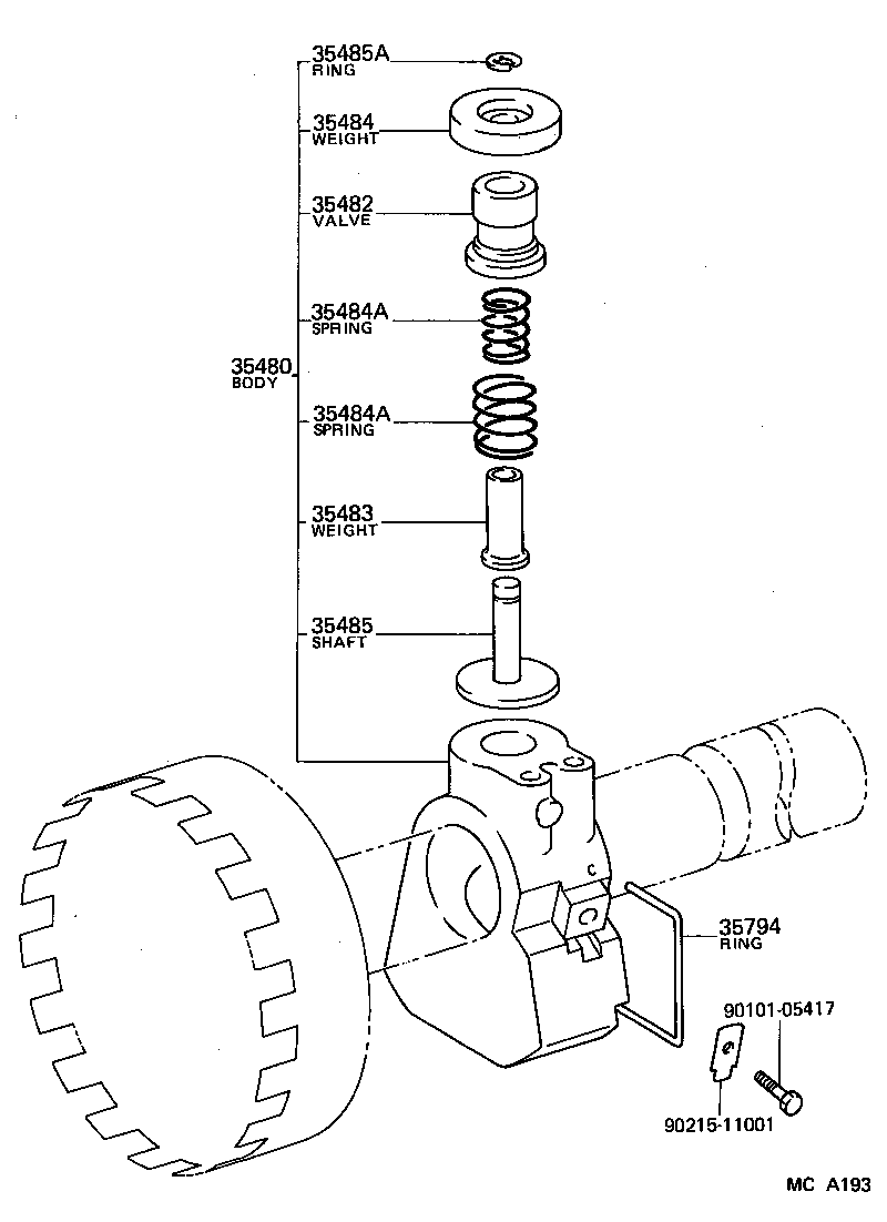 90501-07033 SPRING, COMPRESSION (FOR GOVERNOR WEIGHT) product image