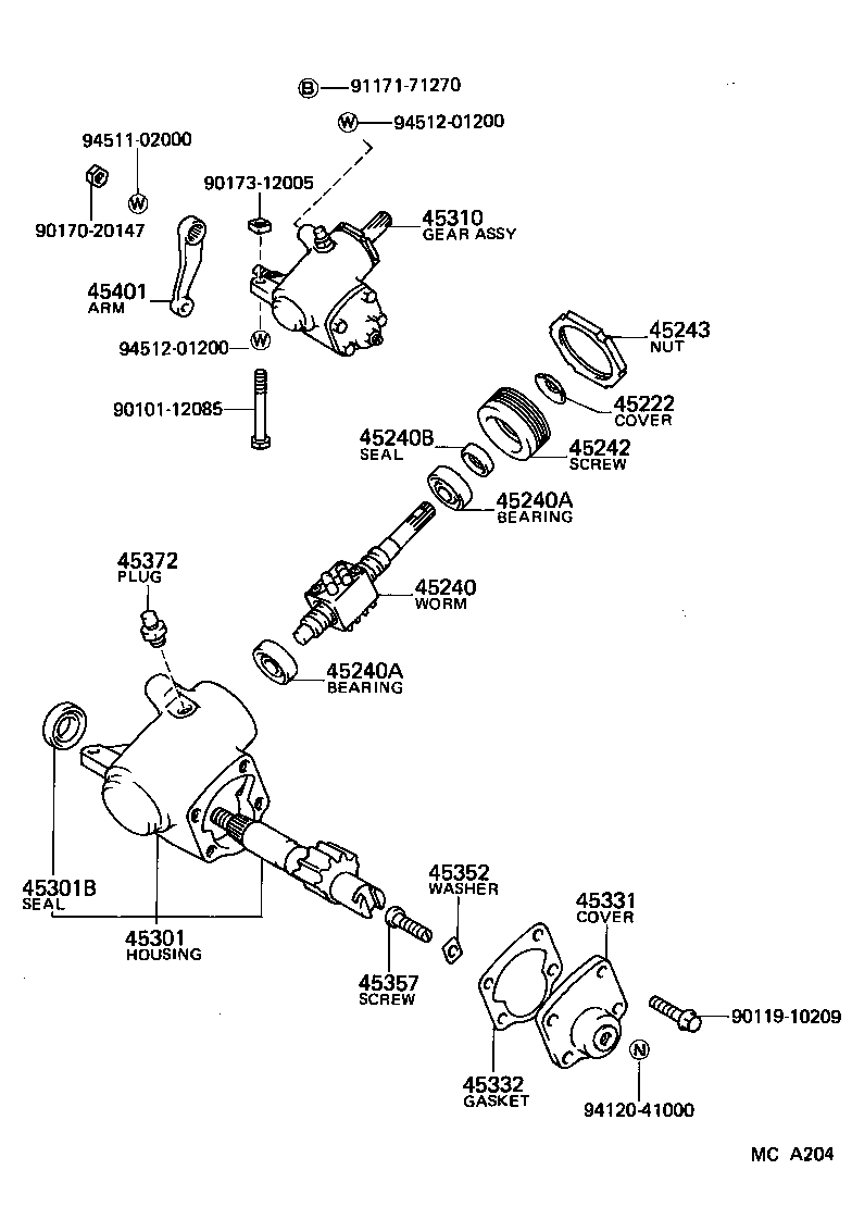 45451-28040 ROD, STEERING RELAY product image