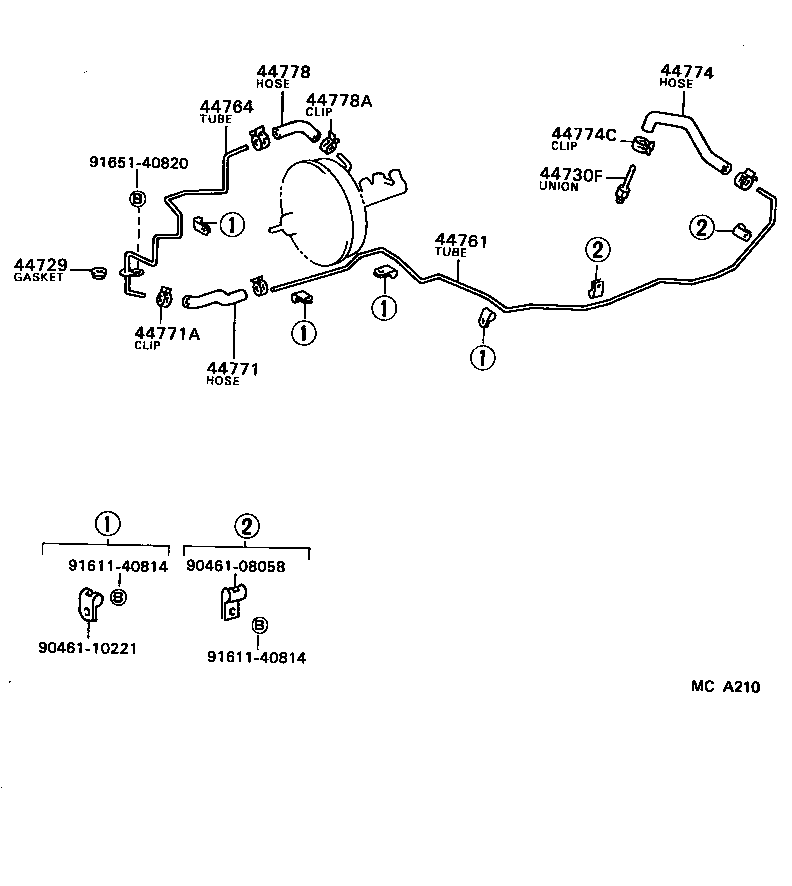 04443-28151 BOOSTER KIT, BRAKE product image