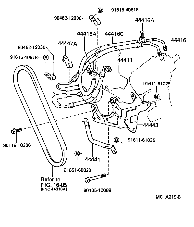 44403-30010 TUBE SUB-ASSY, PRESSURE FEED, NO.1 product image