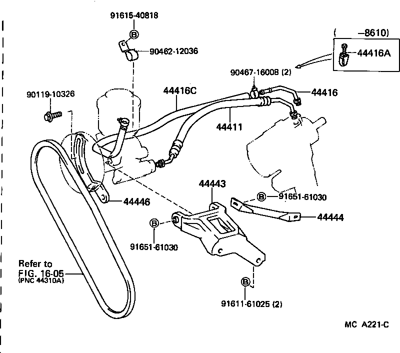 44350-20040 PULLEY ASSY, POWER STEERING IDLE product image